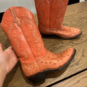 Vintage Ferrini Ostritch Cowboy Boots Handmade